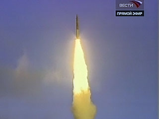 Стартовавшая с космодрома Плесецк ракета-носитель 